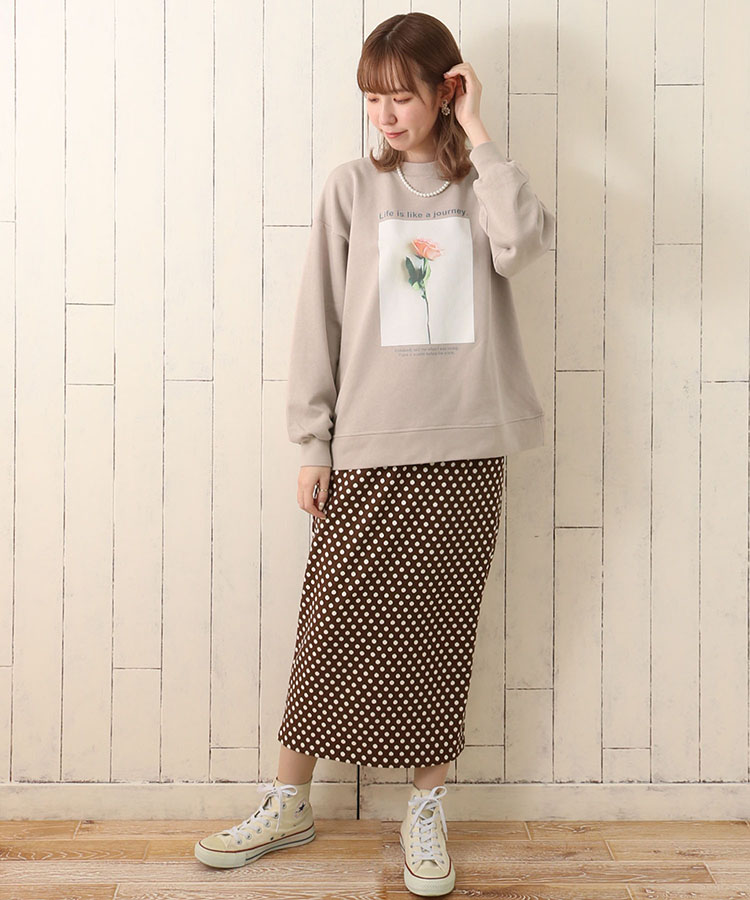 ≪SALE≫花柄フォトスウェット