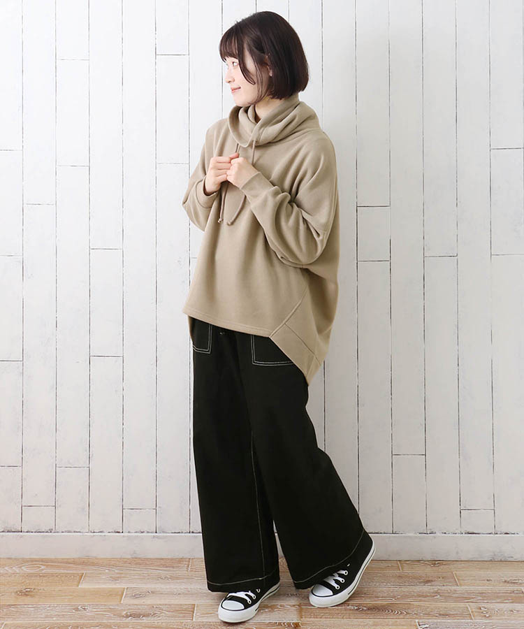 ≪OUTLET≫裏起毛タートルドルマンプルオーバー