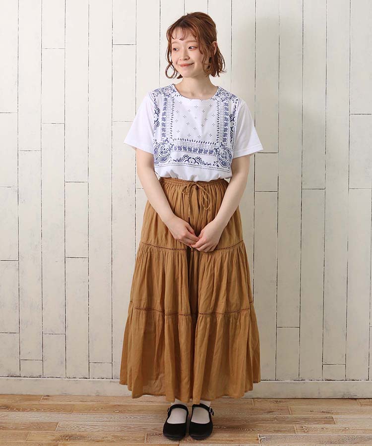 ≪OUTLET≫バンダナプリントTシャツ