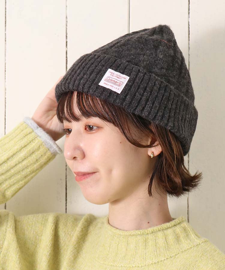 ≪SALE≫ColemanMIX裏ボアケーブルニットワッチ