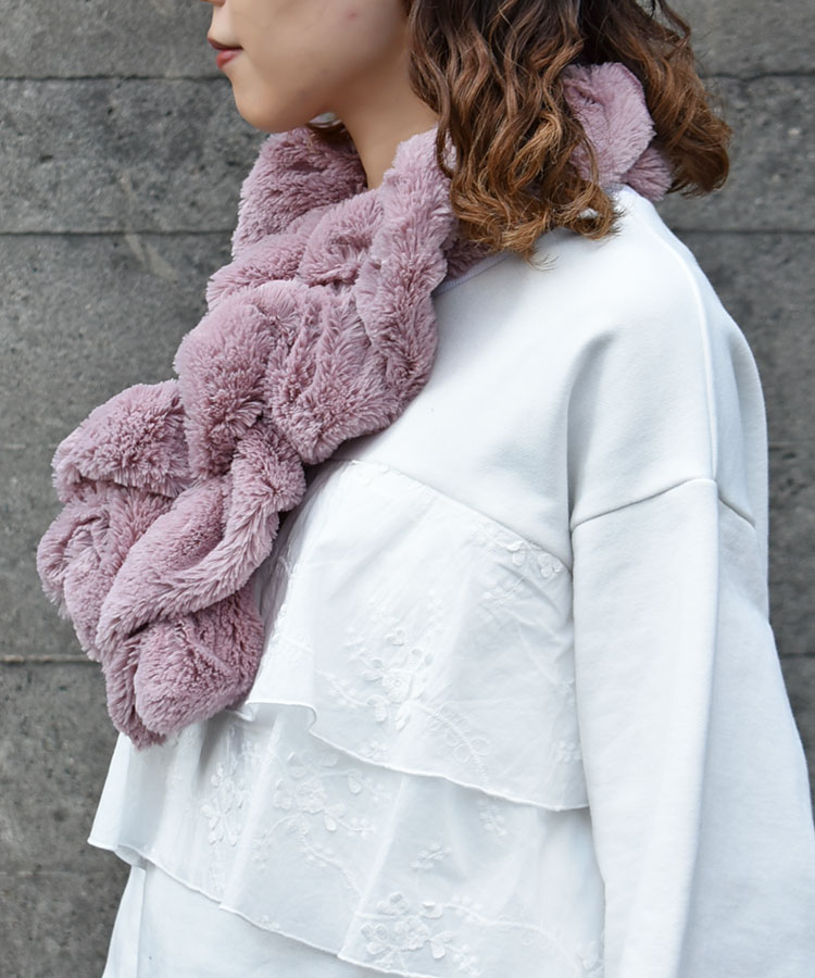 ≪SALE≫くるくるファーマフラー