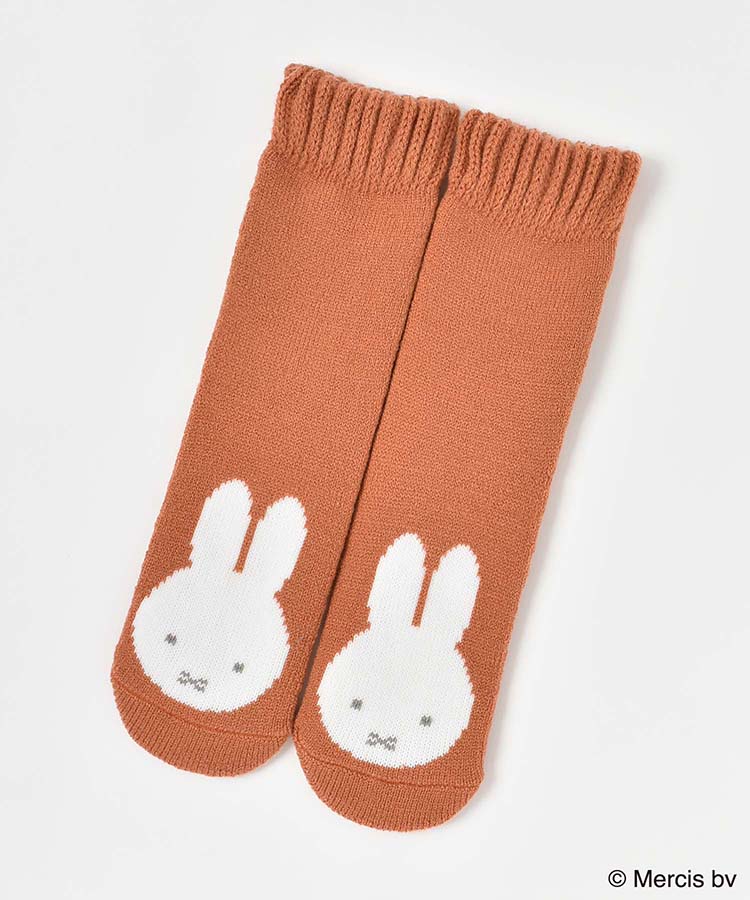 ミッフィーフェイス編みルームソックス