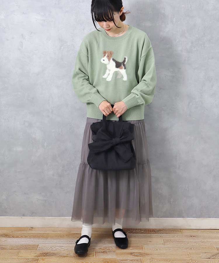 ≪OUTLET≫le petale Fluffy terrierニットプルオーバー