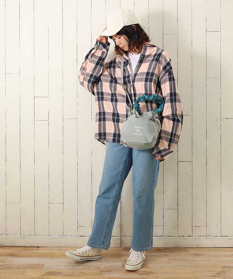 ≪SALE≫フリルハンドル巾着ミニトート