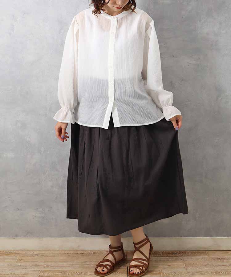 ≪SALE≫シアーバックリボンブラウス