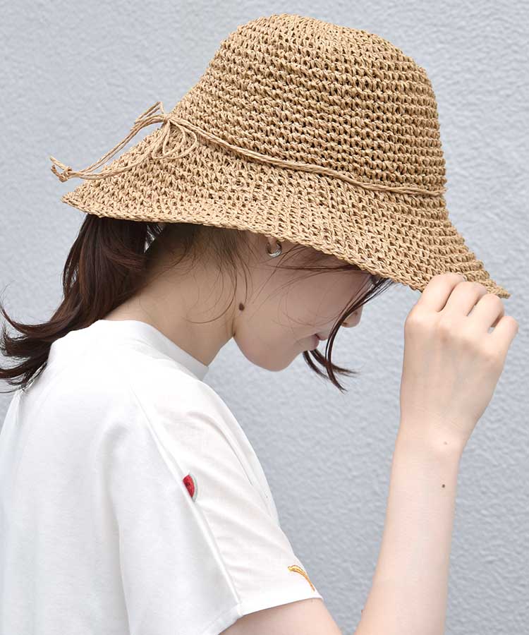 ≪SALE≫シンプル細編みペーパーハット