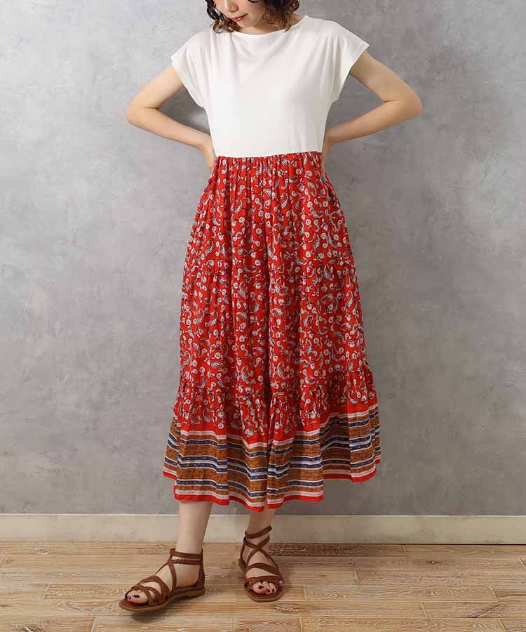 ≪SALE≫カットソードッキングワンピース