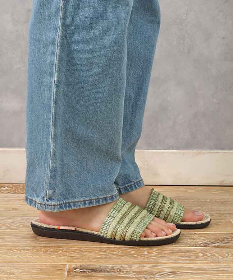 ≪SALE≫ラメフリンジジュートスリッパ