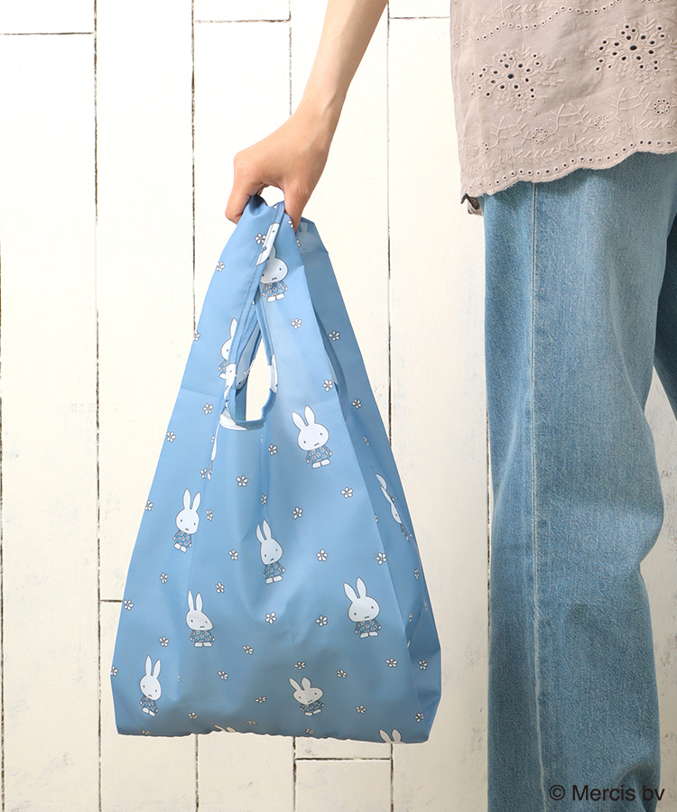 MIFFY BLUE FLOWERショッピングバッグS