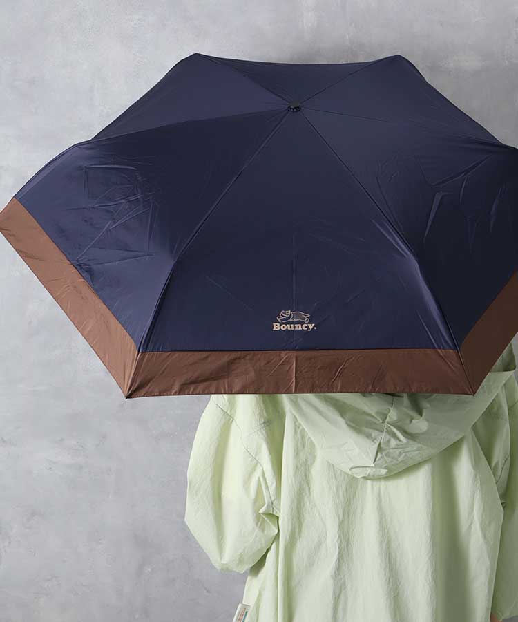 Bouncy.軽量バイカラー晴雨兼用折りたたみ傘