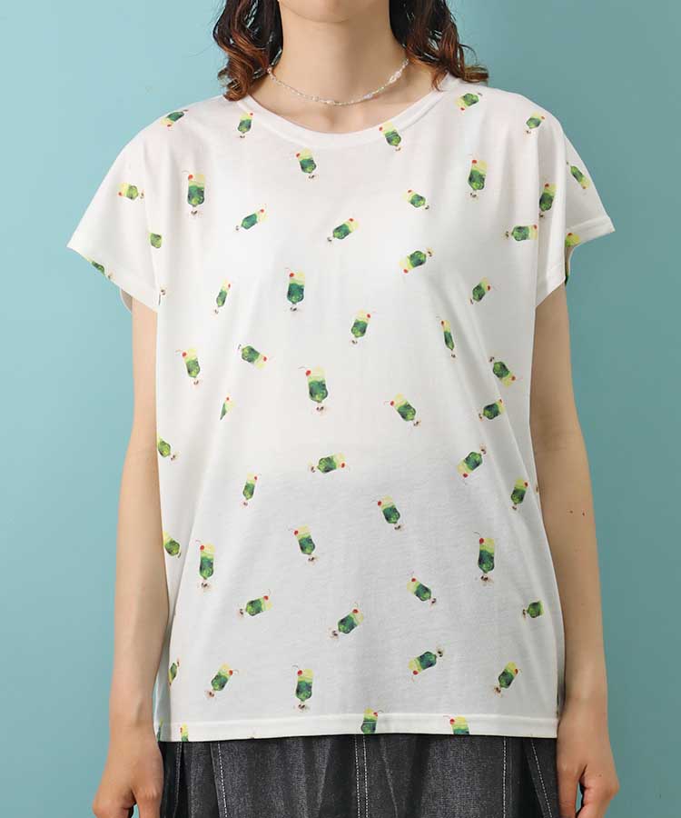 クリームソーダ総柄Tシャツ