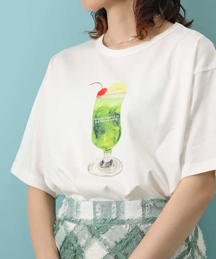 クリームソーダプリントTシャツ