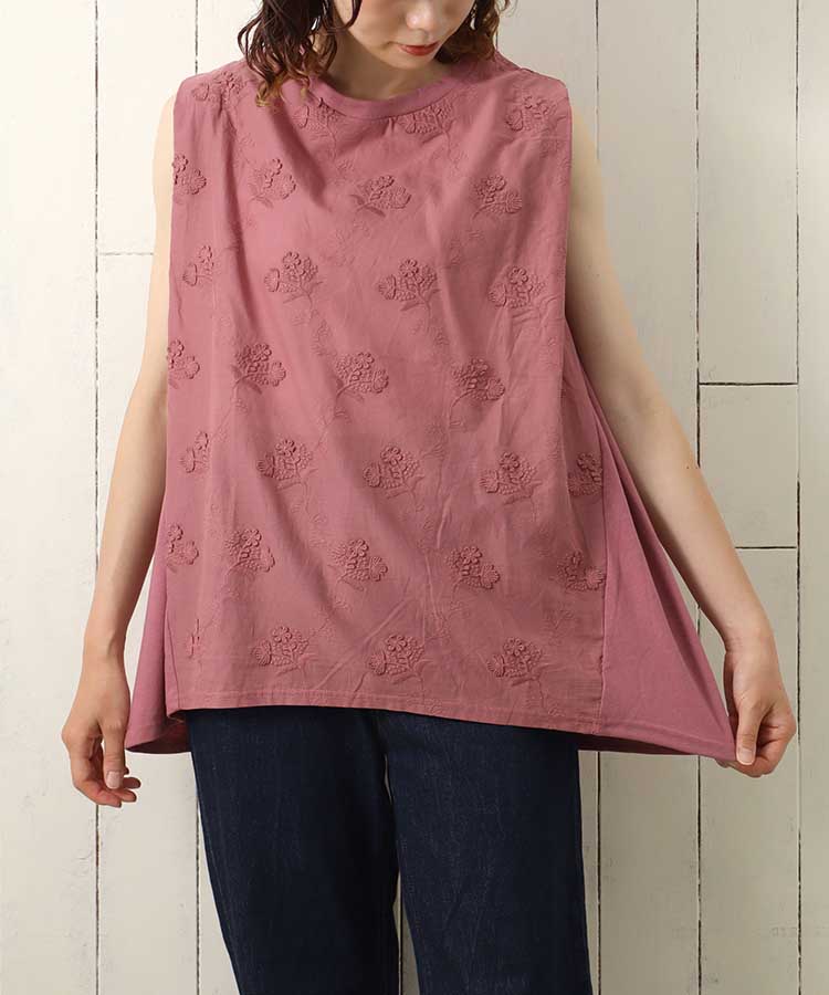 ≪SALE≫ノースリーブ3D刺繍ブラウス