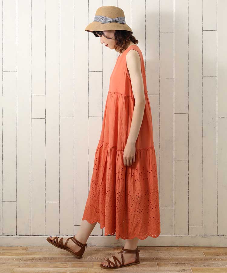 ≪SALE≫ティアード刺繍ワンピース