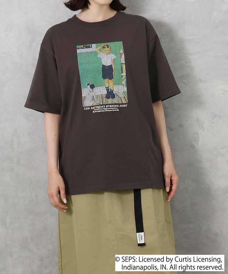 BOY＆DOGプリントTシャツ