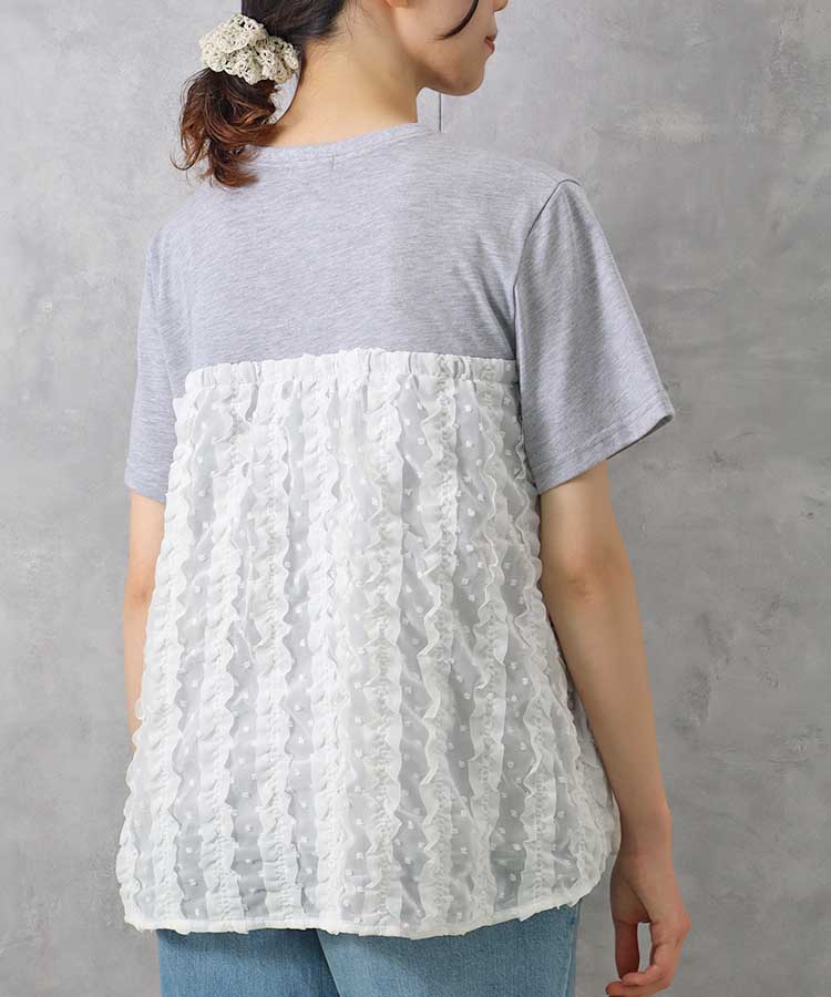 le petaleドビーフリル切り替えＴシャツ