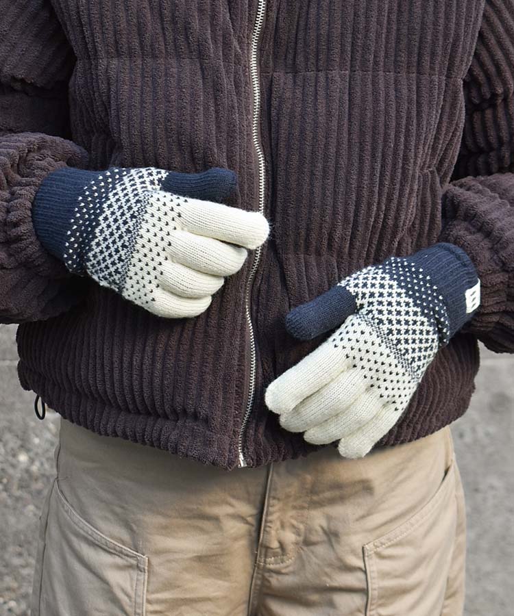 ≪SALE≫ノルディック柄ニットグローブ