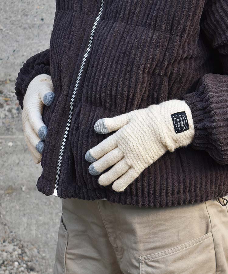 ≪SALE≫スマホタッチシンプルニットグローブ