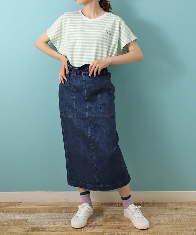 CYILABO刺繍ボーダーTシャツ