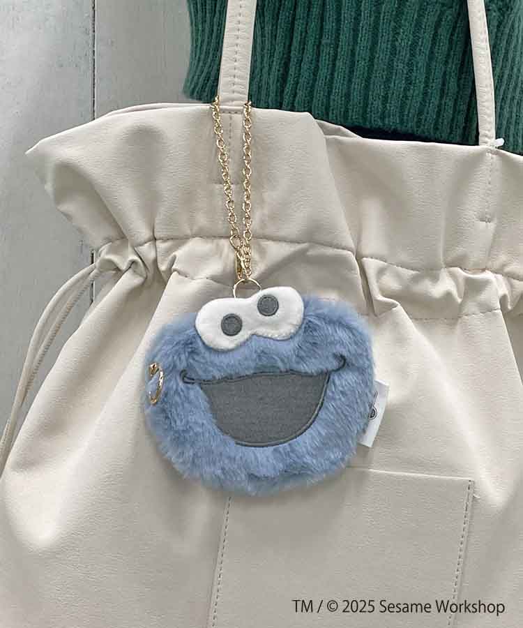 SESAME STREET FACE FURミニダイカットポーチ