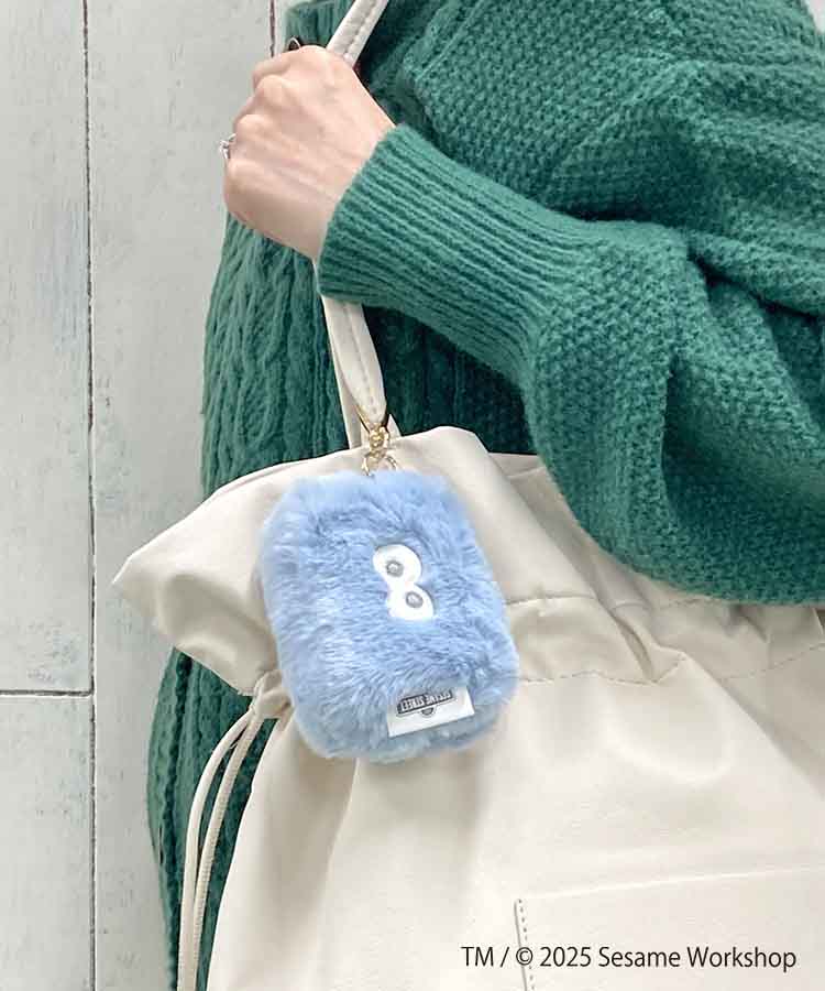 SESAME STREET FACE FURマイクロポーチ