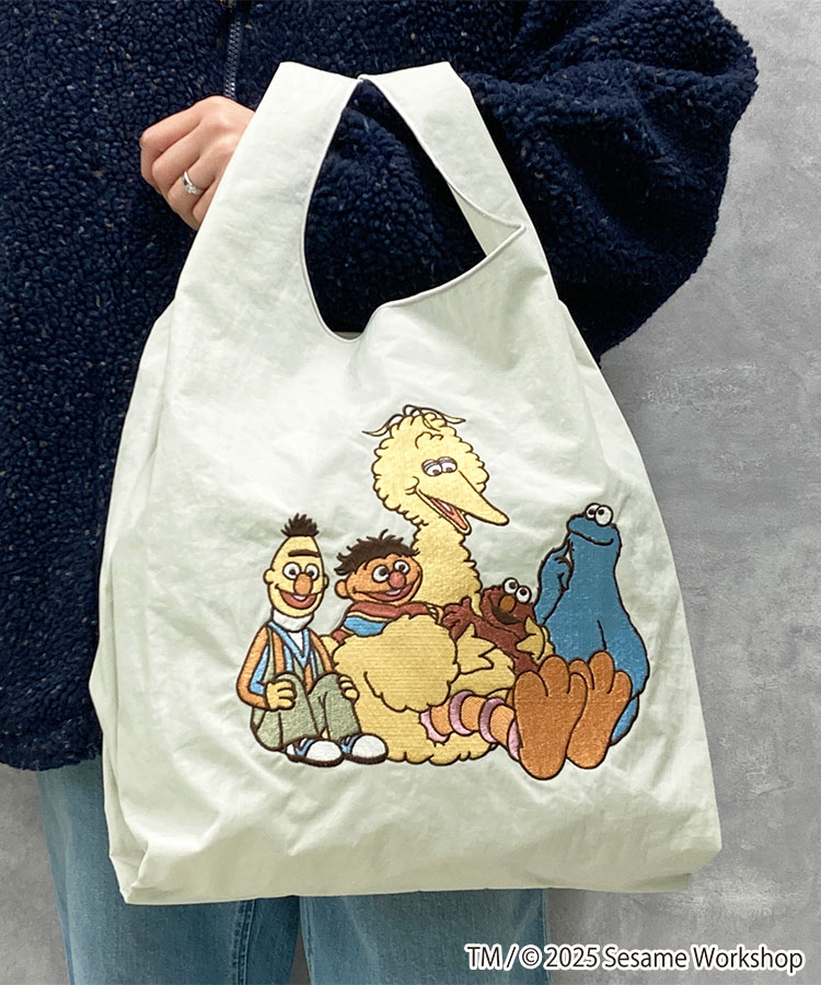 SESAME STREET EMBROIDERYショッピングバッグ