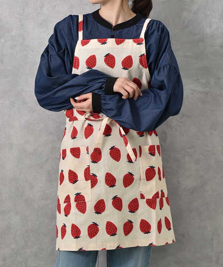 プリント総柄エプロン