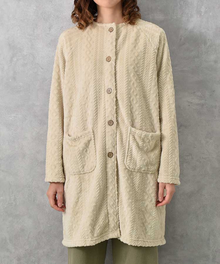 型押しマイクロノーカラーガウン26