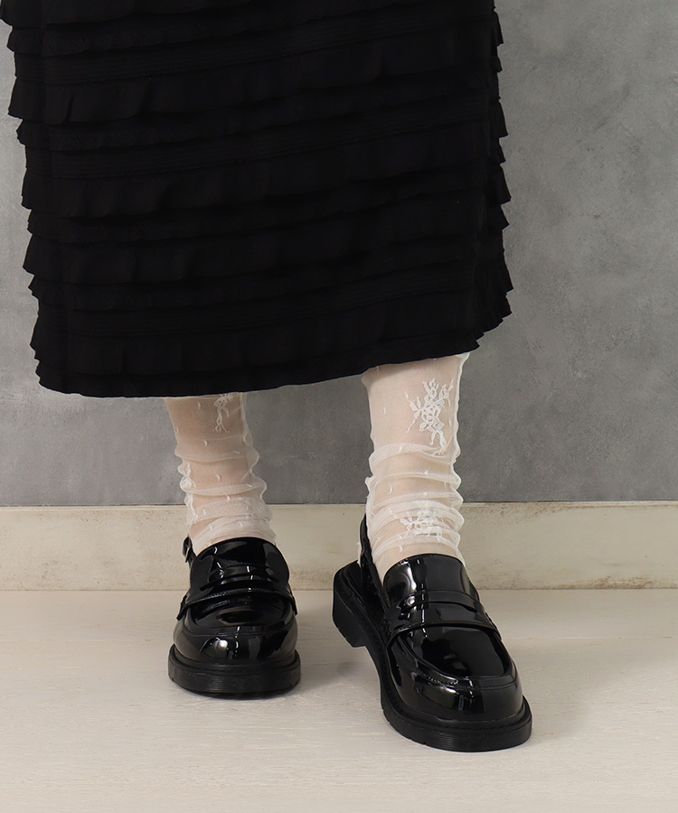 バックベルトローファー