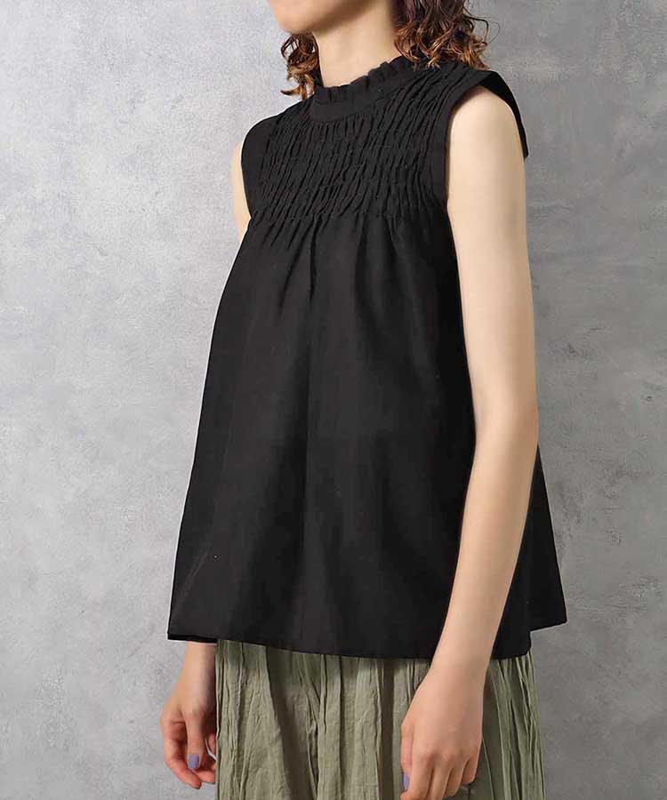 ≪SALE≫ノースリーブシャーリングブラウス