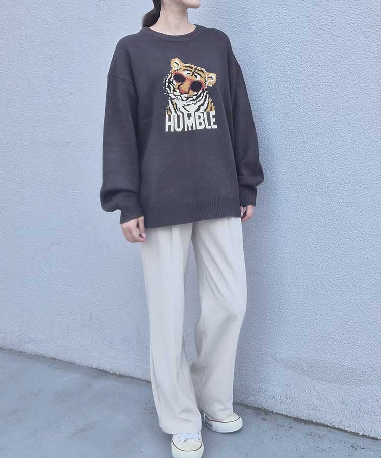 アニマルジャガードニット