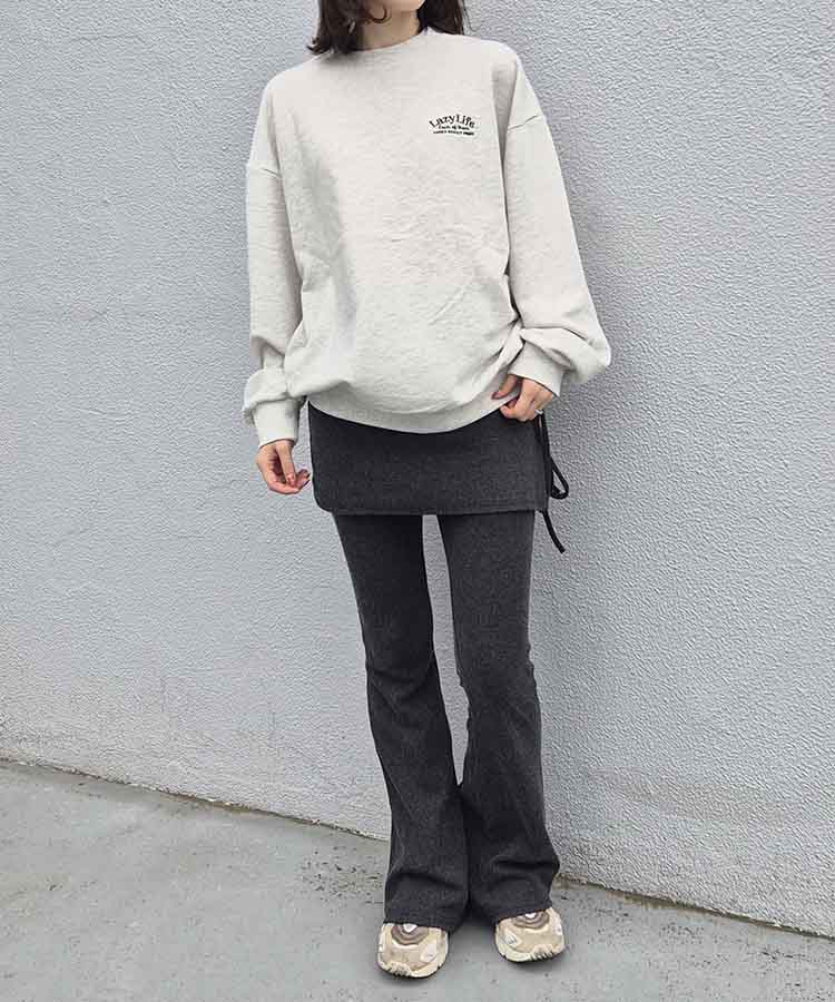 Lazyアニマル刺繍トレーナー