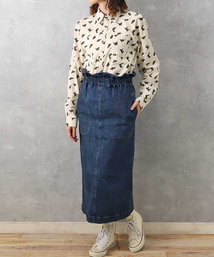 総柄プリントシャツ