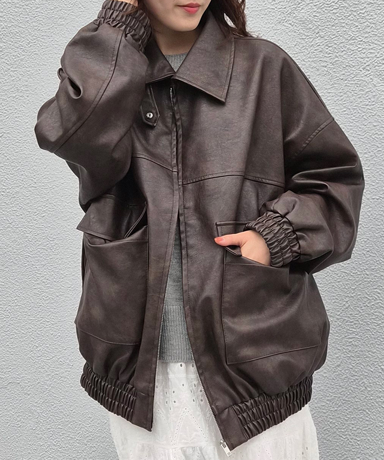 フェイクレザージャケット