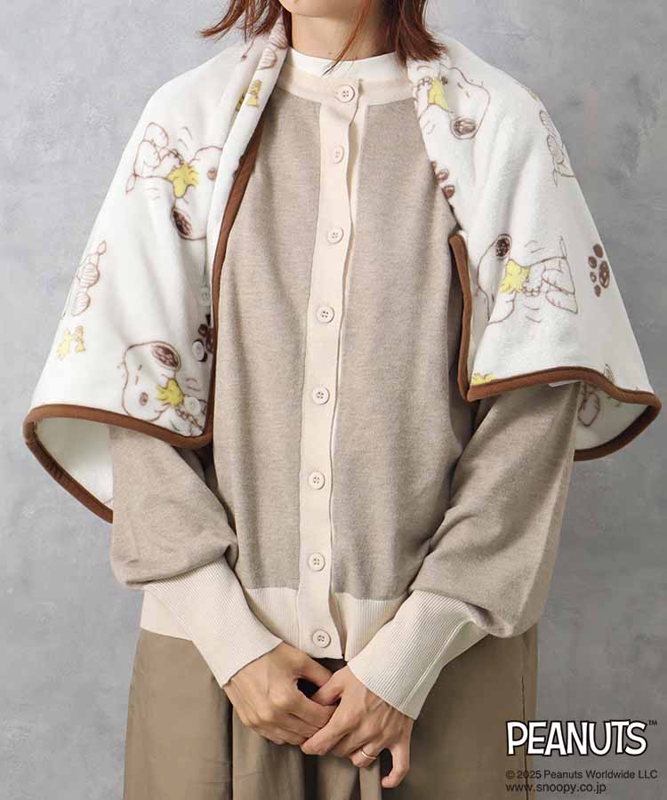 スヌーピー総柄3wayケープ