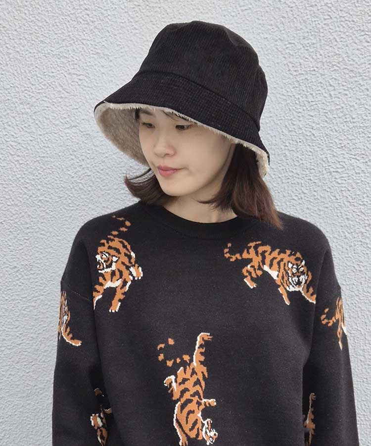 コーデュロイボアハット