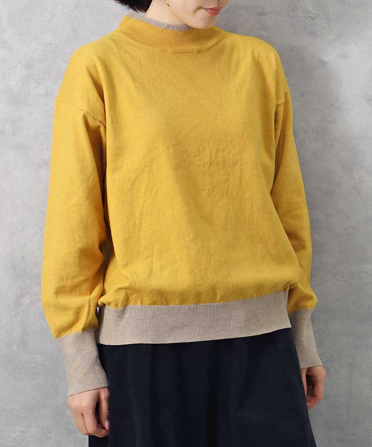 バイカラープルオーバー