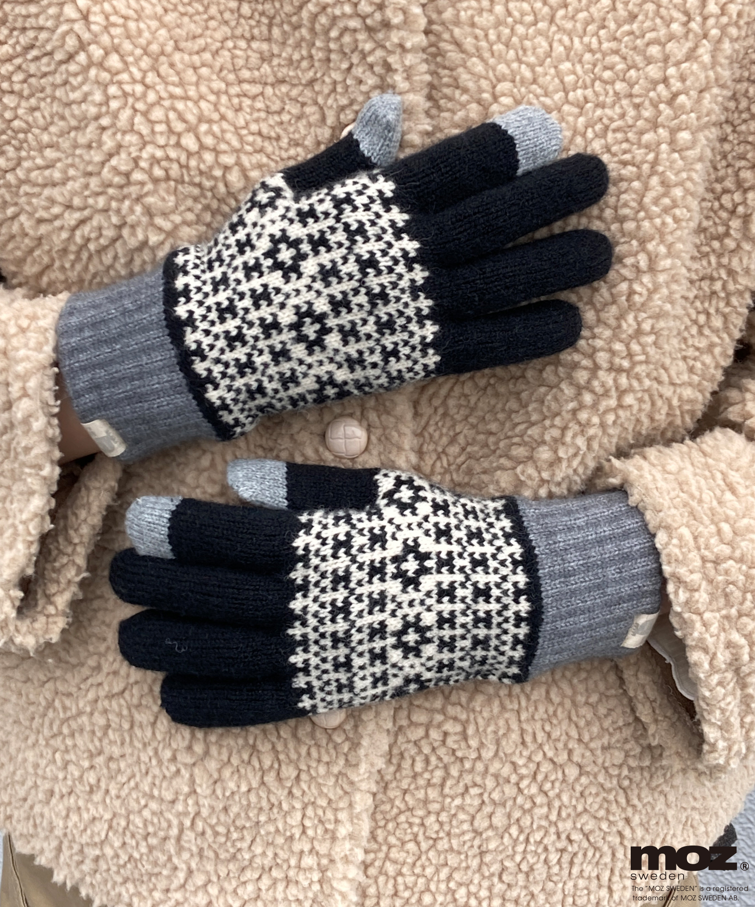MOZスマホタッチ柄グローブ