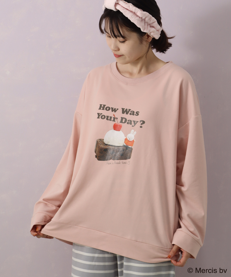 ミッフィーフォトミニ裏毛ルームウェア上下セット