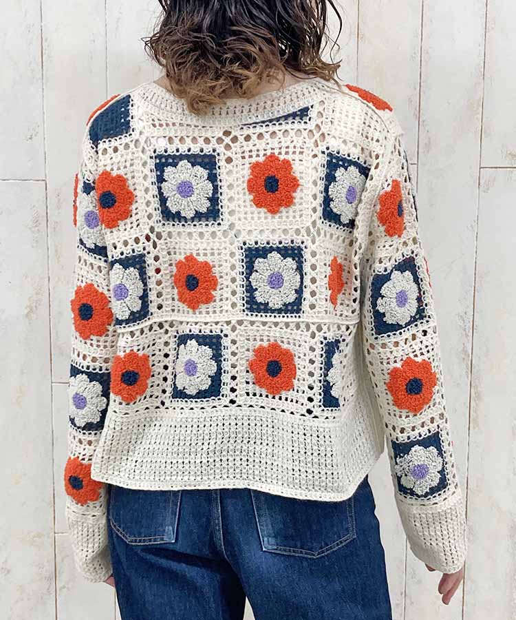 かぎ針カーディガン