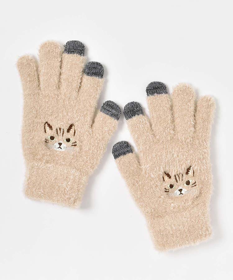アニマル刺繍グローブ