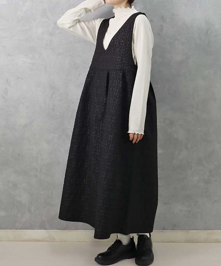 le petaleフラワージャガードジャンパースカート