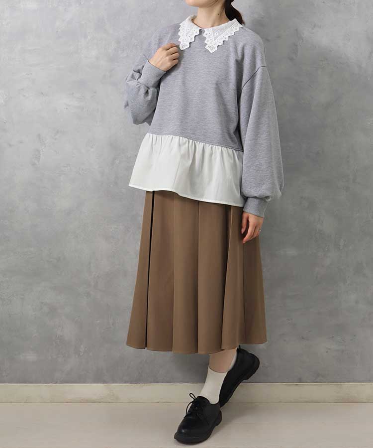 le petaleボックスプリーツスカート