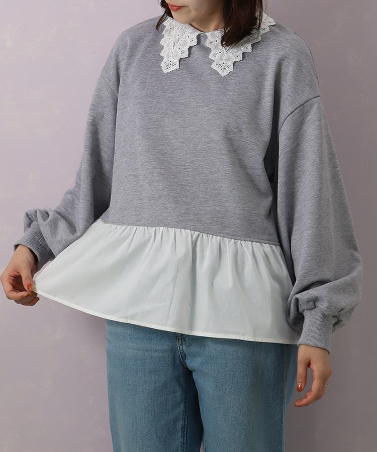 le petaleレースカラープルオーバー
