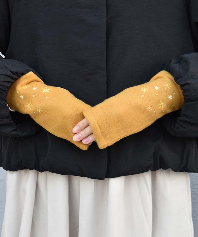 雪柄フィンガーレスグローブ