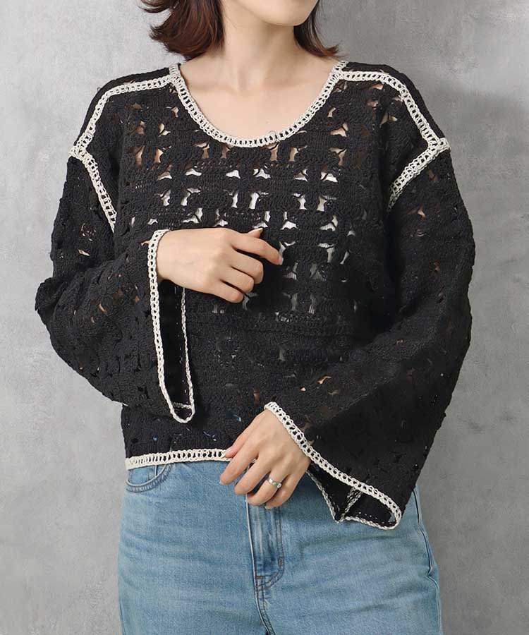 ≪SALE≫【WEB限定】クロシェ前後2wayトップス