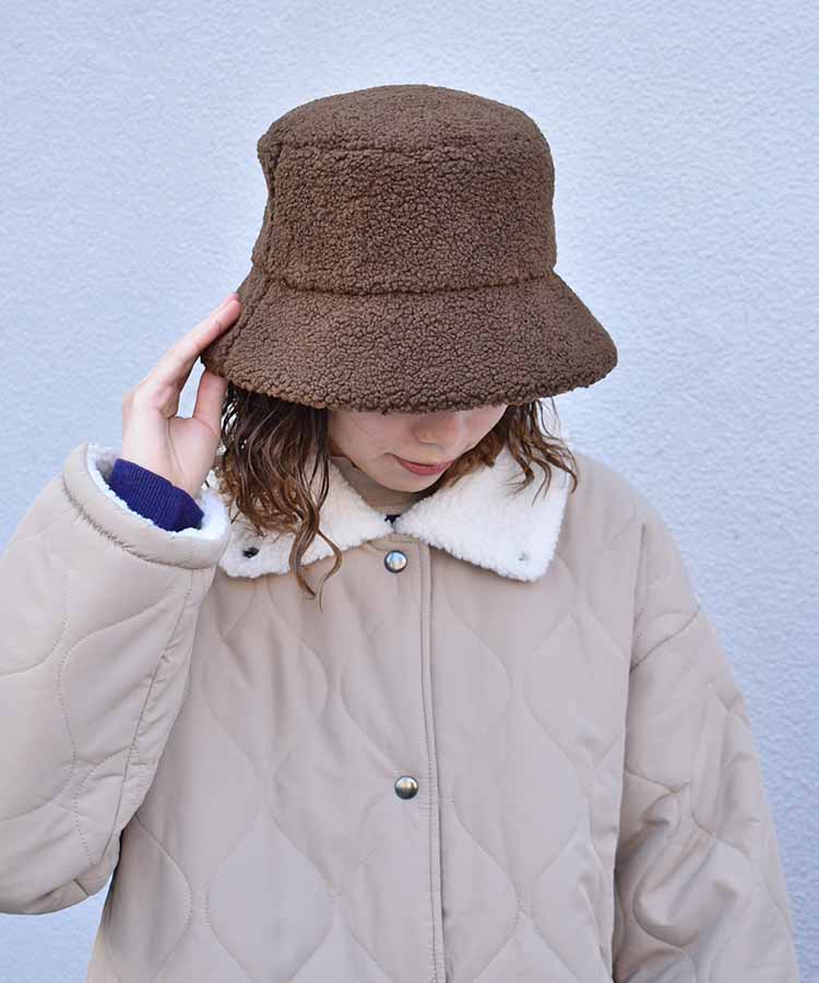 ≪SALE≫ボアバケットハット