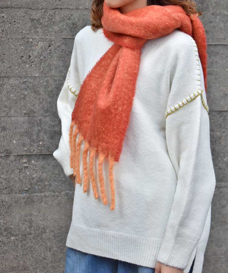 ミックスブークレマフラー