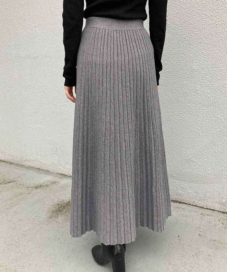 ストライプラメプリーツスカート