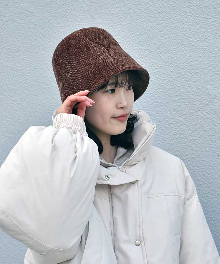 モールヤーンベルベットハット